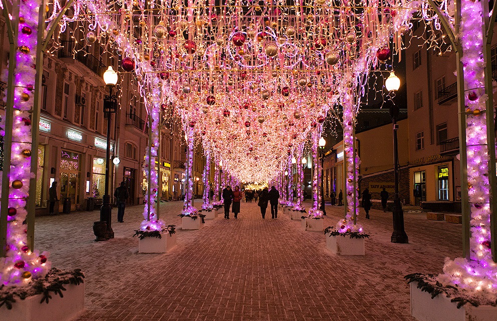 Улицы москвы на новый год